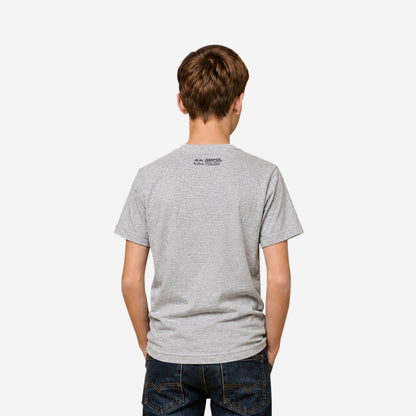 Youth livery graphic t-shirt in grey marle