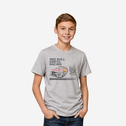 Youth livery graphic t-shirt in grey marle