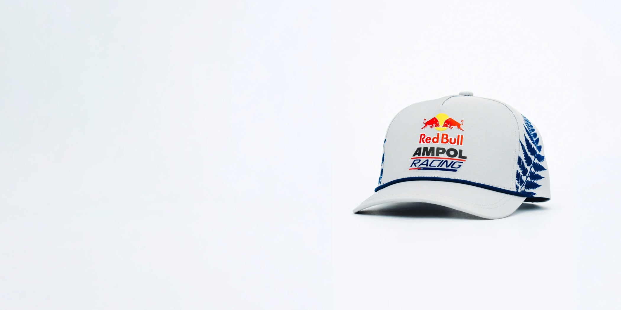 Red Bull Ampol Racing Merch NZ Double Header Cap RBAR x Locked Down Snapback desktop landing banner image.