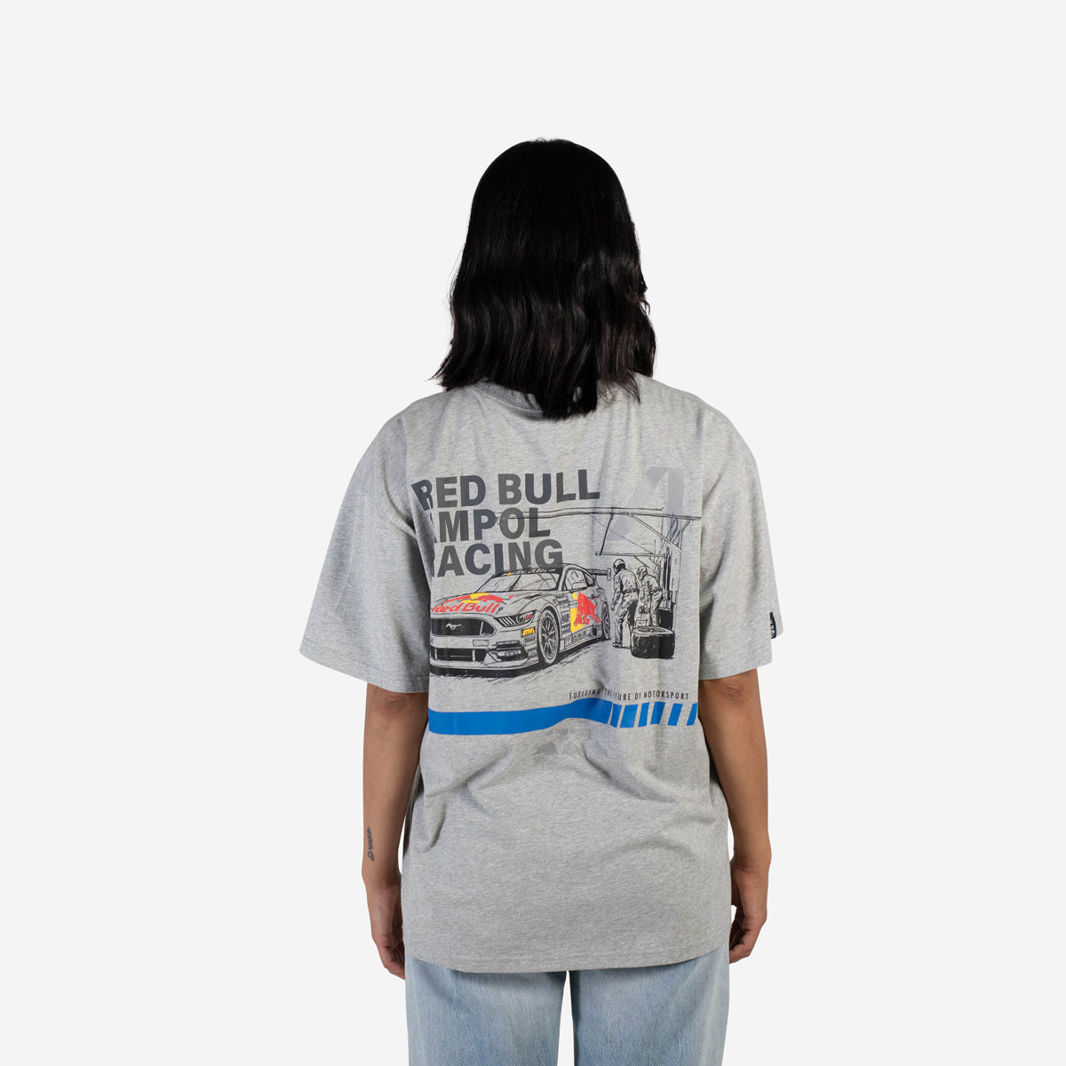 Weekday lifestyle t-shirt in racing marle