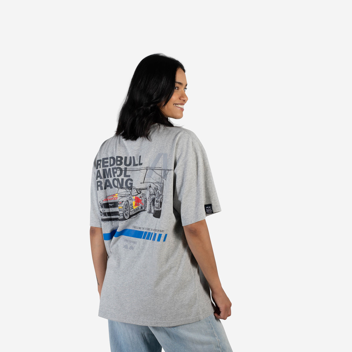 Weekday lifestyle t-shirt in racing marle