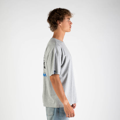 Weekday lifestyle t-shirt in racing marle