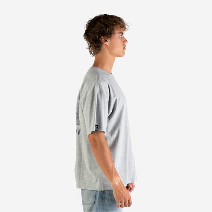 Weekday lifestyle t-shirt in grey marle